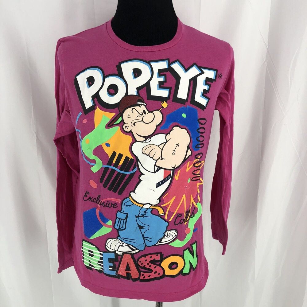 Reason Brand Popeye The Sailor Man Men's Exclusive Collab T-Shirt Medium